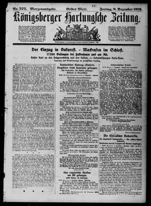 Königsberger Hartungsche Zeitung vom 08.12.1916