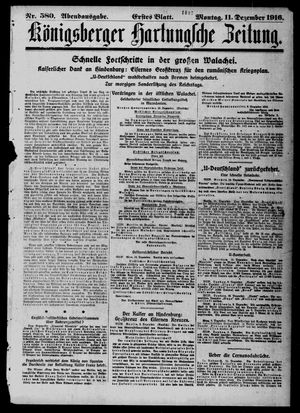 Königsberger Hartungsche Zeitung vom 11.12.1916