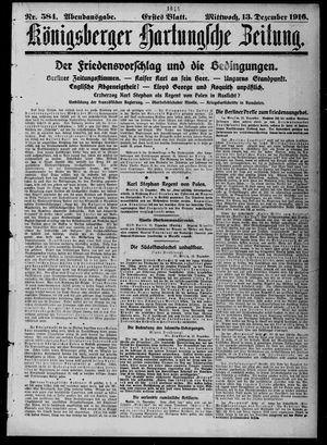 Königsberger Hartungsche Zeitung on Dec 13, 1916