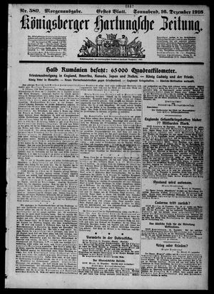 Königsberger Hartungsche Zeitung vom 16.12.1916