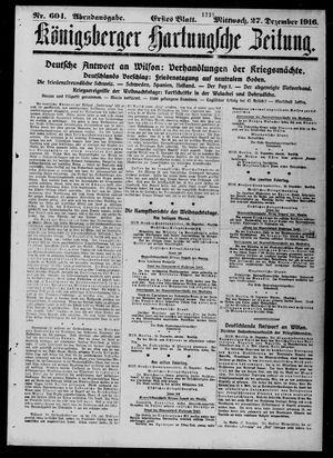 Königsberger Hartungsche Zeitung vom 27.12.1916