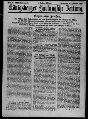 Königsberger Hartungsche Zeitung vom 02.01.1917