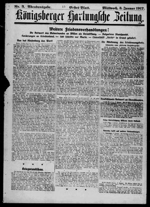 Königsberger Hartungsche Zeitung vom 03.01.1917