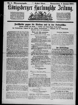 Königsberger Hartungsche Zeitung on Jan 4, 1917