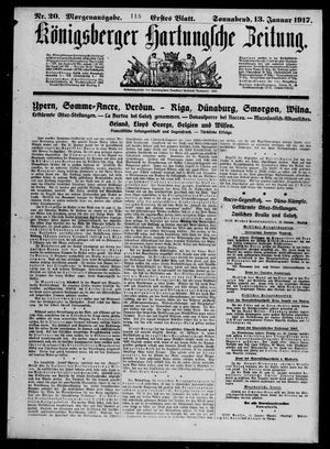 Königsberger Hartungsche Zeitung vom 13.01.1917