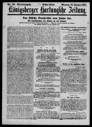 Königsberger Hartungsche Zeitung on Jan 15, 1917