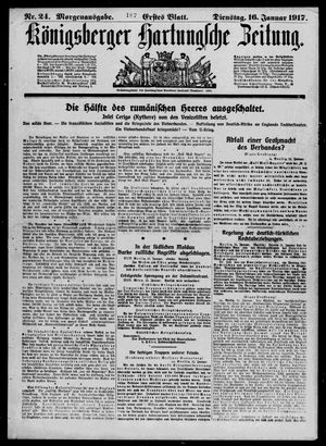 Königsberger Hartungsche Zeitung vom 16.01.1917