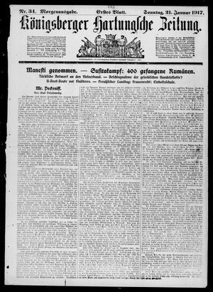 Königsberger Hartungsche Zeitung vom 21.01.1917