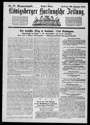 Königsberger Hartungsche Zeitung on Jan 26, 1917