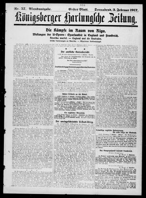 Königsberger Hartungsche Zeitung vom 03.02.1917