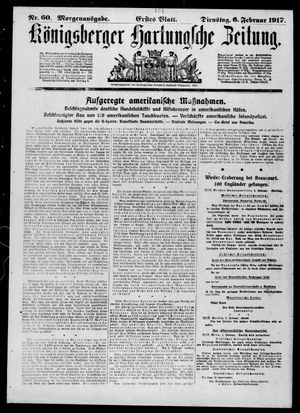 Königsberger Hartungsche Zeitung vom 06.02.1917