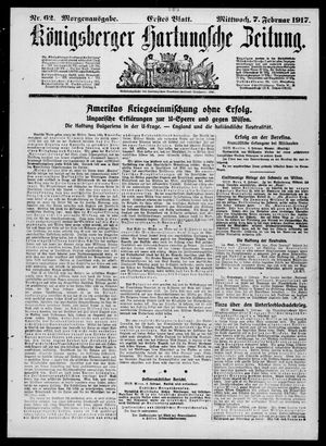 Königsberger Hartungsche Zeitung on Feb 7, 1917