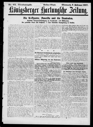 Königsberger Hartungsche Zeitung vom 07.02.1917