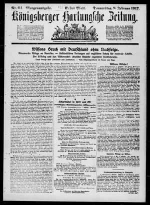 Königsberger Hartungsche Zeitung on Feb 8, 1917