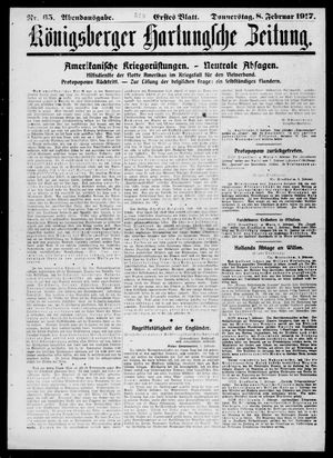 Königsberger Hartungsche Zeitung on Feb 8, 1917