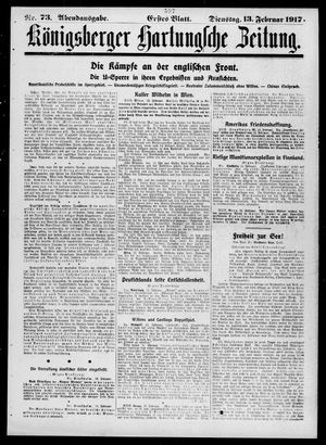 Königsberger Hartungsche Zeitung vom 13.02.1917