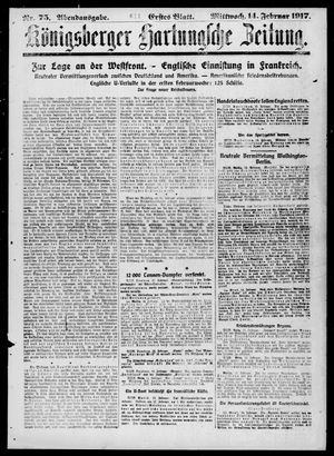 Königsberger Hartungsche Zeitung vom 14.02.1917