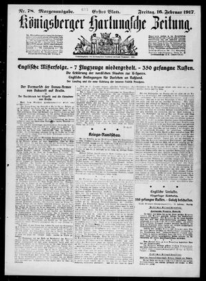 Königsberger Hartungsche Zeitung vom 16.02.1917