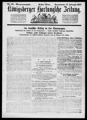 Königsberger Hartungsche Zeitung on Feb 17, 1917