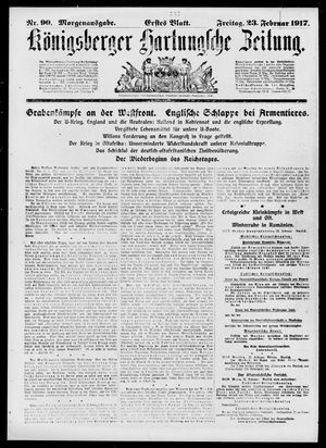 Königsberger Hartungsche Zeitung vom 23.02.1917