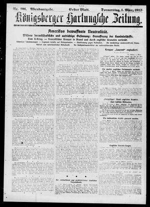 Königsberger Hartungsche Zeitung on Mar 1, 1917