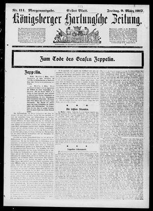 Königsberger Hartungsche Zeitung vom 09.03.1917
