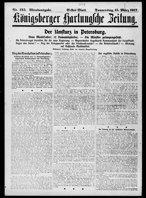 Königsberger Hartungsche Zeitung vom 15.03.1917
