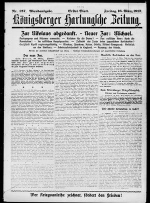 Königsberger Hartungsche Zeitung vom 16.03.1917
