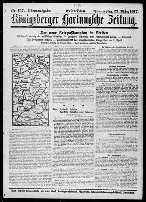 Königsberger Hartungsche Zeitung vom 22.03.1917