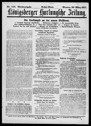 Königsberger Hartungsche Zeitung vom 26.03.1917