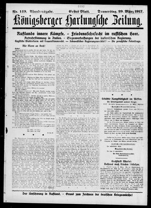 Königsberger Hartungsche Zeitung on Mar 29, 1917