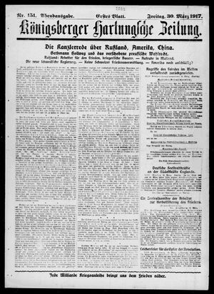 Königsberger Hartungsche Zeitung vom 30.03.1917