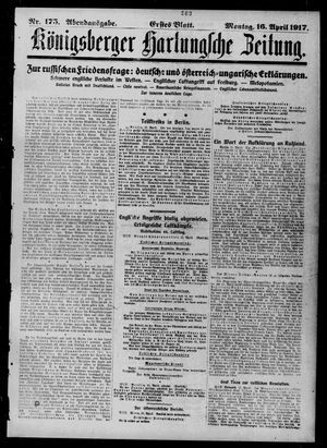 Königsberger Hartungsche Zeitung on Apr 16, 1917