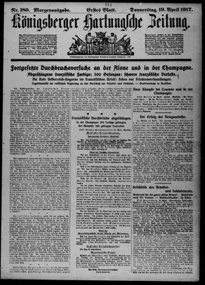 Königsberger Hartungsche Zeitung vom 19.04.1917
