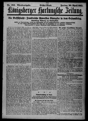 Königsberger Hartungsche Zeitung vom 20.04.1917