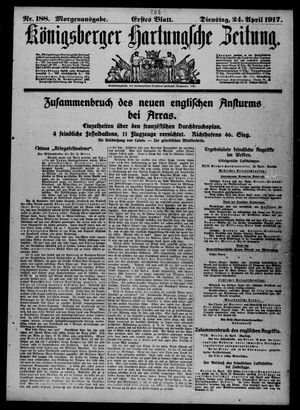 Königsberger Hartungsche Zeitung vom 24.04.1917
