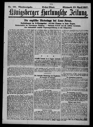 Königsberger Hartungsche Zeitung vom 25.04.1917
