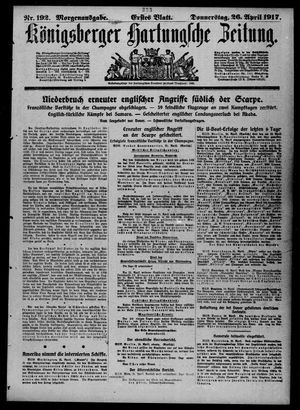 Königsberger Hartungsche Zeitung vom 26.04.1917