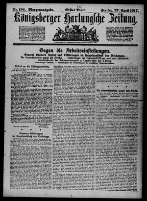Königsberger Hartungsche Zeitung vom 27.04.1917