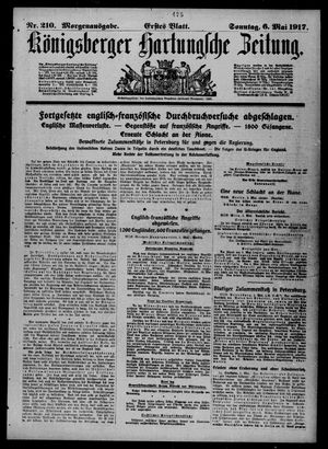 Königsberger Hartungsche Zeitung vom 06.05.1917