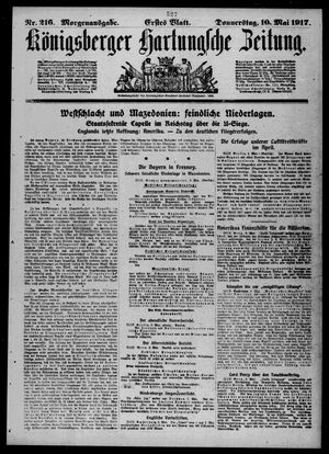 Königsberger Hartungsche Zeitung on May 10, 1917