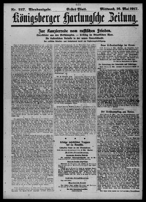 Königsberger Hartungsche Zeitung vom 16.05.1917