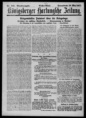 Königsberger Hartungsche Zeitung vom 19.05.1917
