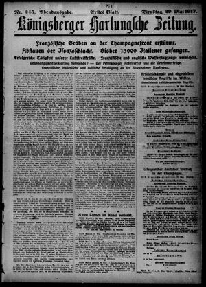 Königsberger Hartungsche Zeitung on May 29, 1917
