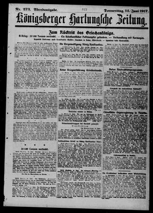 Königsberger Hartungsche Zeitung vom 14.06.1917