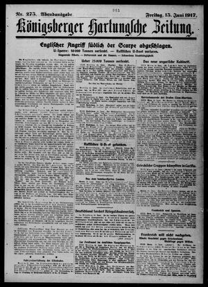 Königsberger Hartungsche Zeitung on Jun 15, 1917