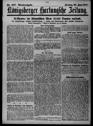 Königsberger Hartungsche Zeitung vom 22.06.1917