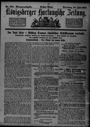 Königsberger Hartungsche Zeitung vom 10.07.1917