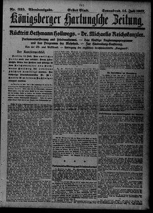 Königsberger Hartungsche Zeitung vom 14.07.1917