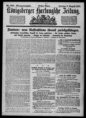 Königsberger Hartungsche Zeitung vom 03.08.1917